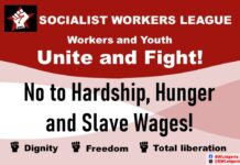 We Stand United Against Hardship, Hunger & Slave Wages