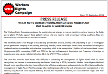 We Say No to Workers Victimization at Egbin Power Plant: Stop Slavery of Workers Now!
